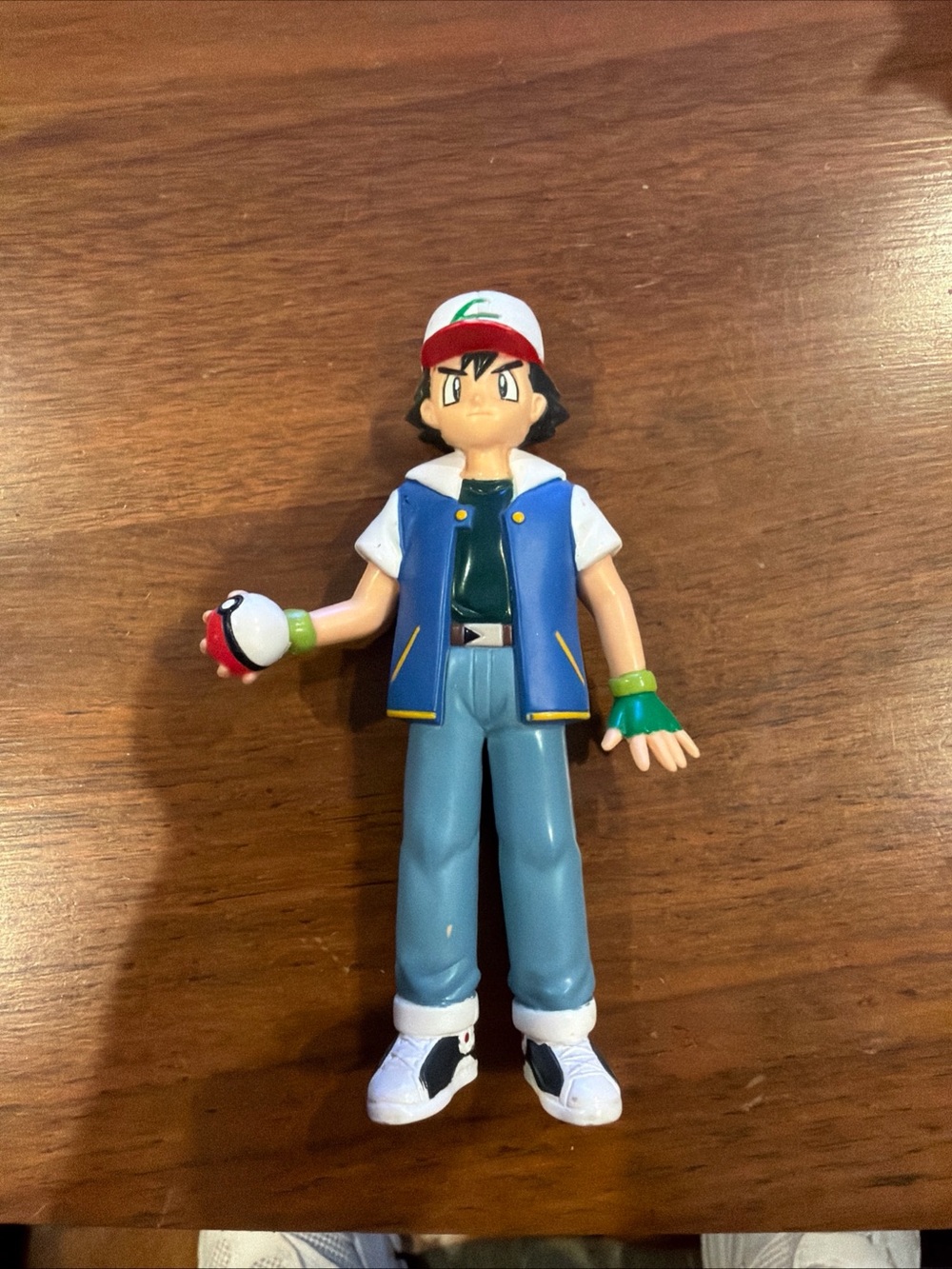 Pokemon Ash Ketchum Action Figure - Blue Vest, Red & White Hat
